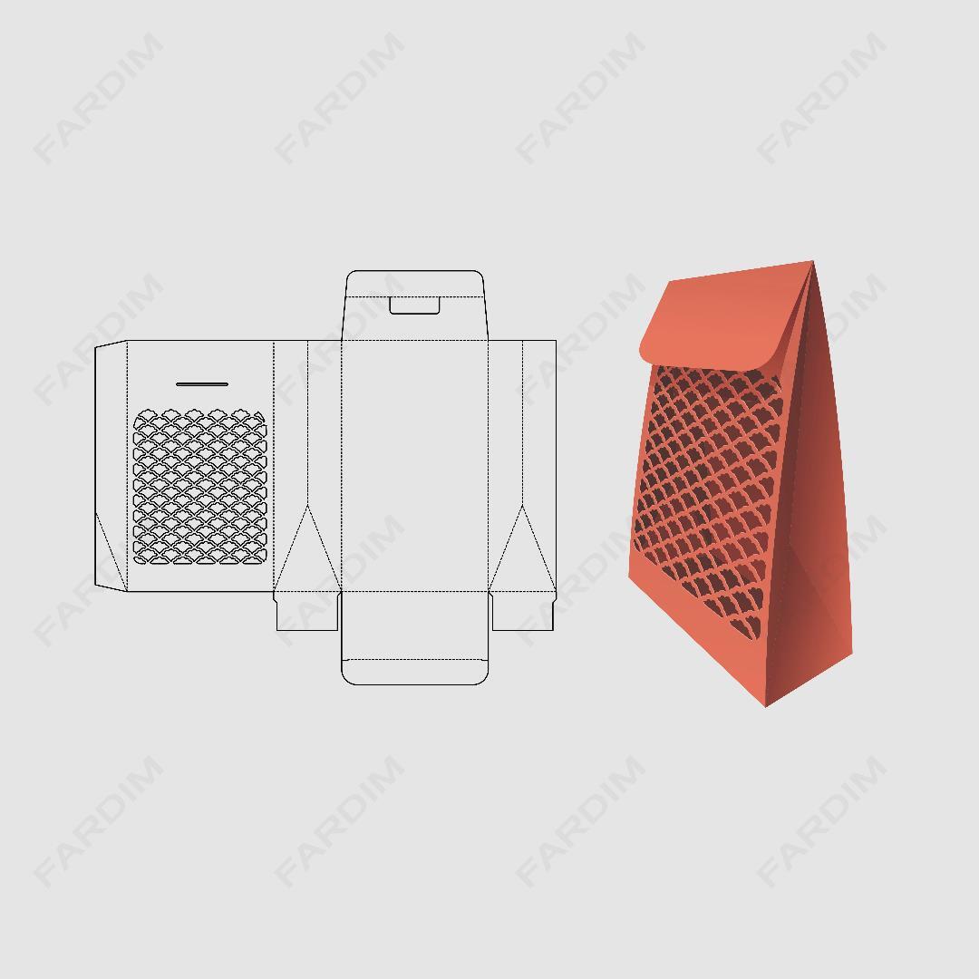 قالب دایکات جعبه و بسته بندی کادویی راف کد 585