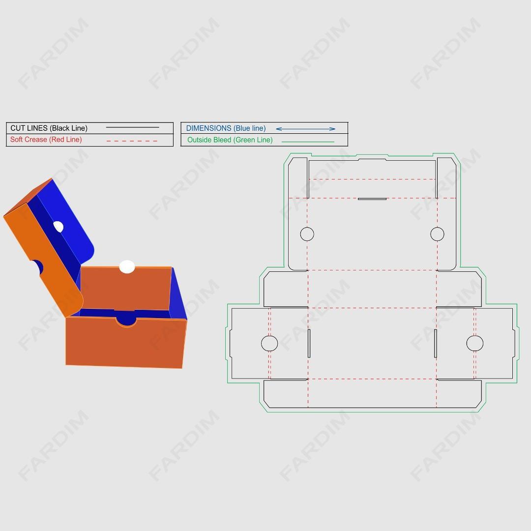 قالب دایکات جعبه کفش کد 805