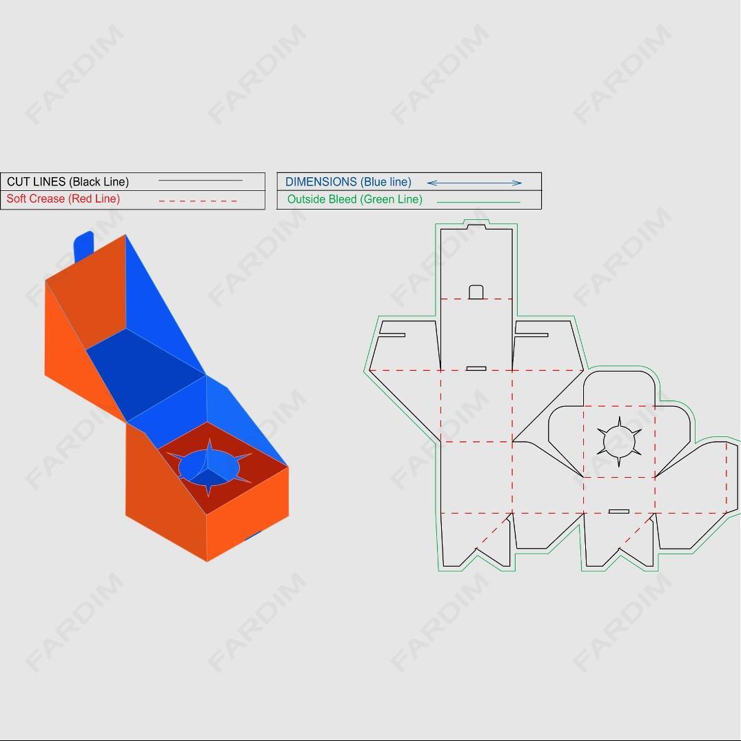 قالب دایکات جعبه ماگ کد 806