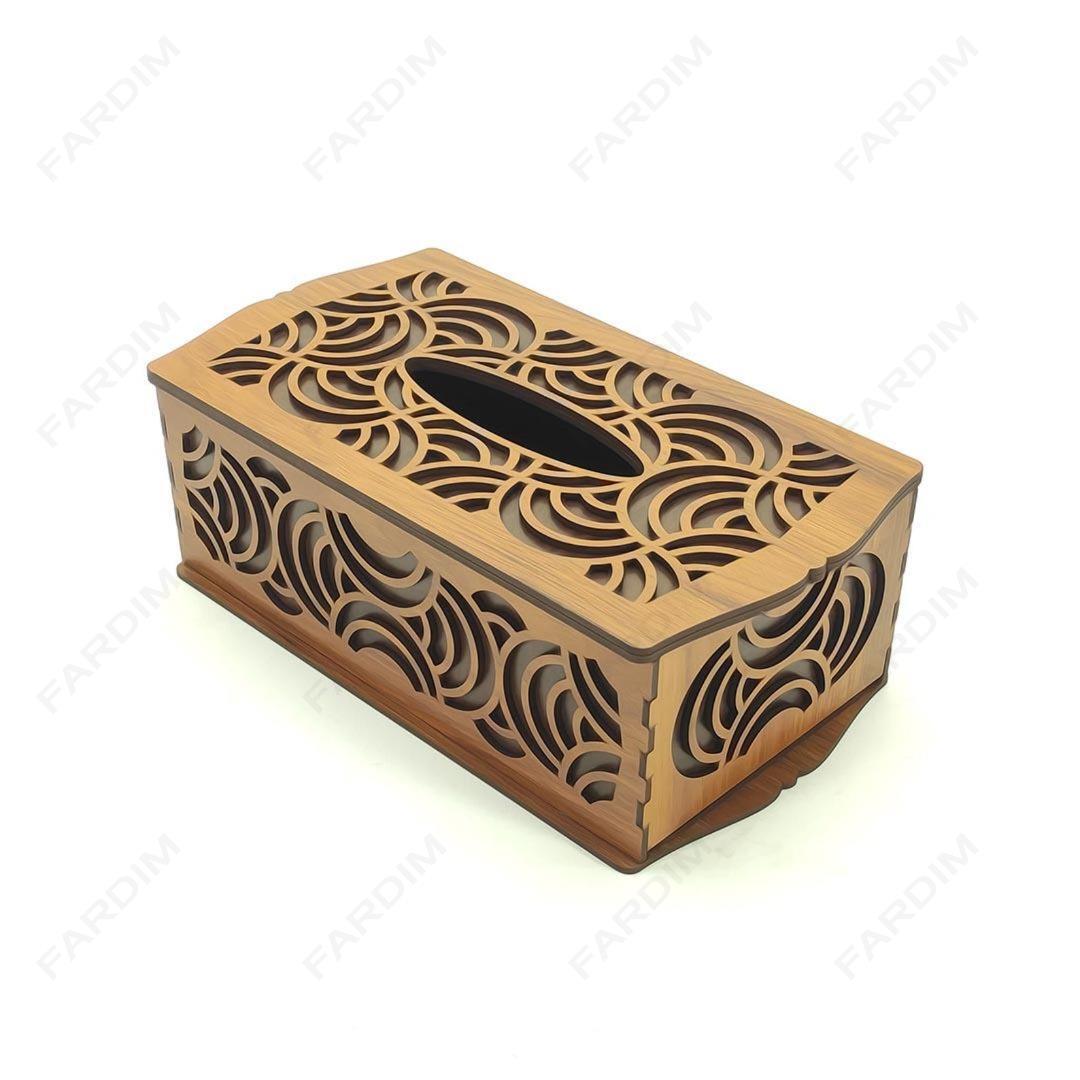 طرح لیزر جعبه دستمال کاغذی کد A131941