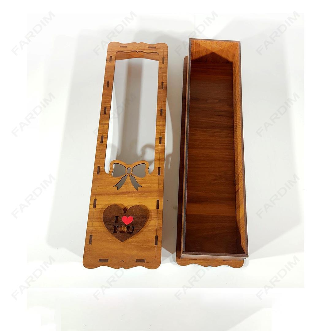 طرح لیزر جعبه گل رز و جعبه هدیه در 3 سایز