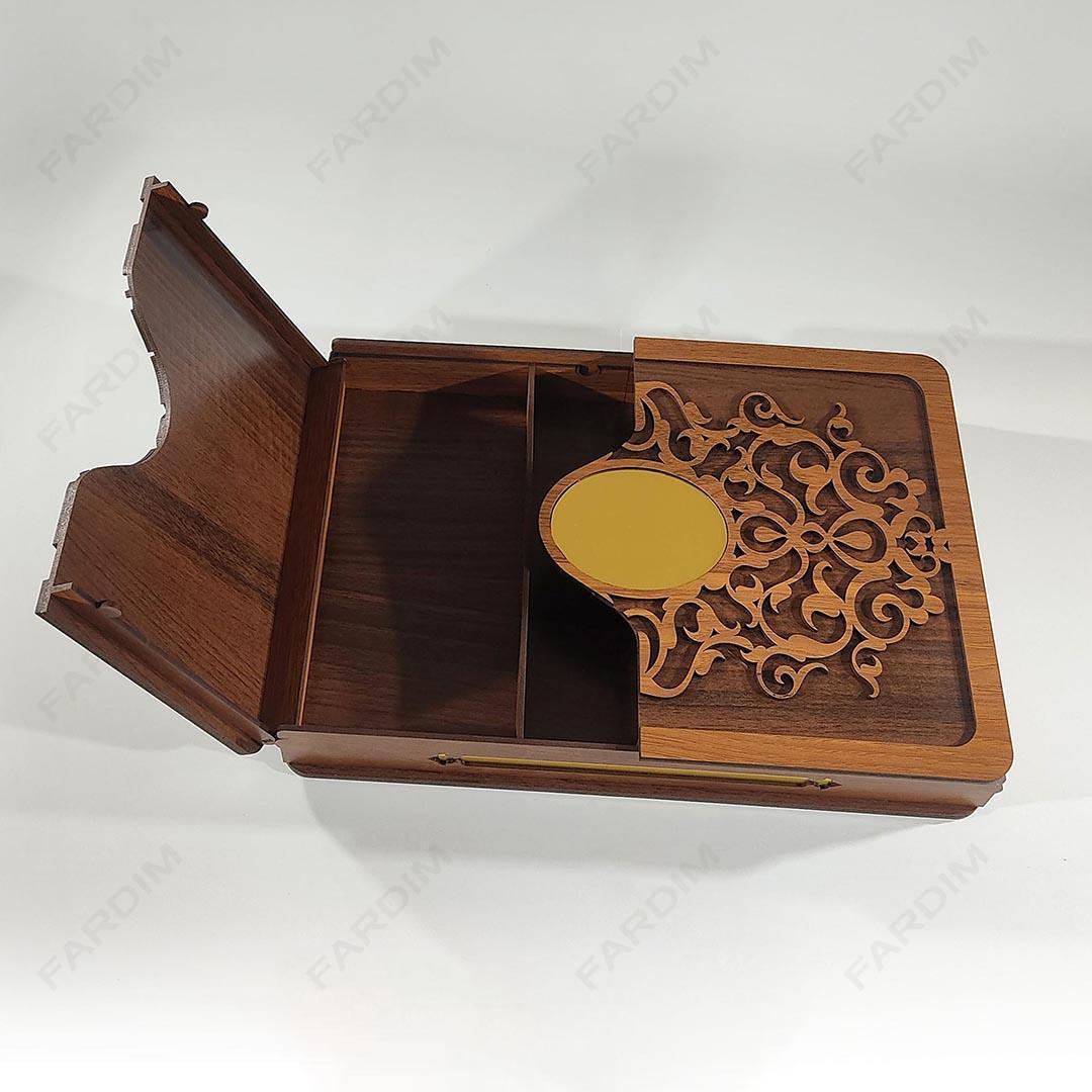 طرح برش لیزری جعبه پذیرایی دو درب کد A132254