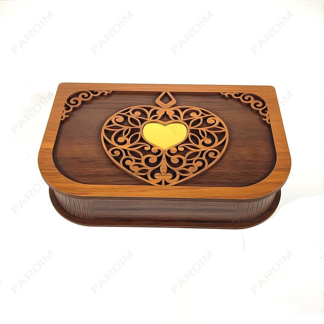 طرح لیزر جعبه هدیه در دو طرح کد A132260