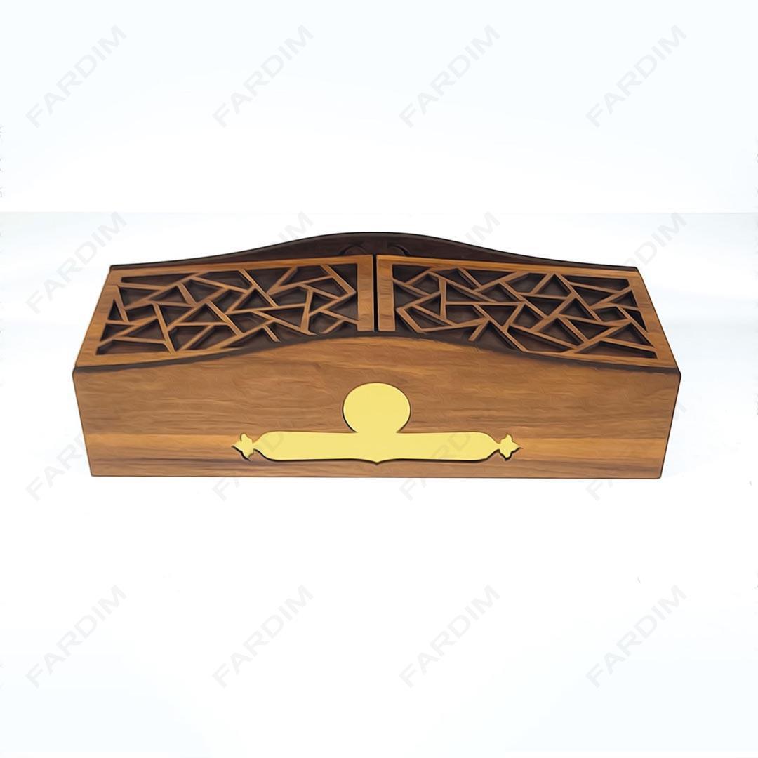 طرح برش لیزری جعبه دمنوش دو درب کد A132271