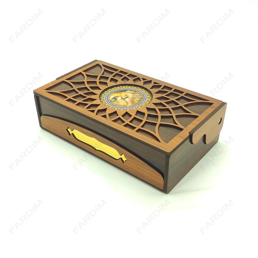 طرح برش لیزر جعبه پذیرایی و دمنوش در 6 طرح کد A132316