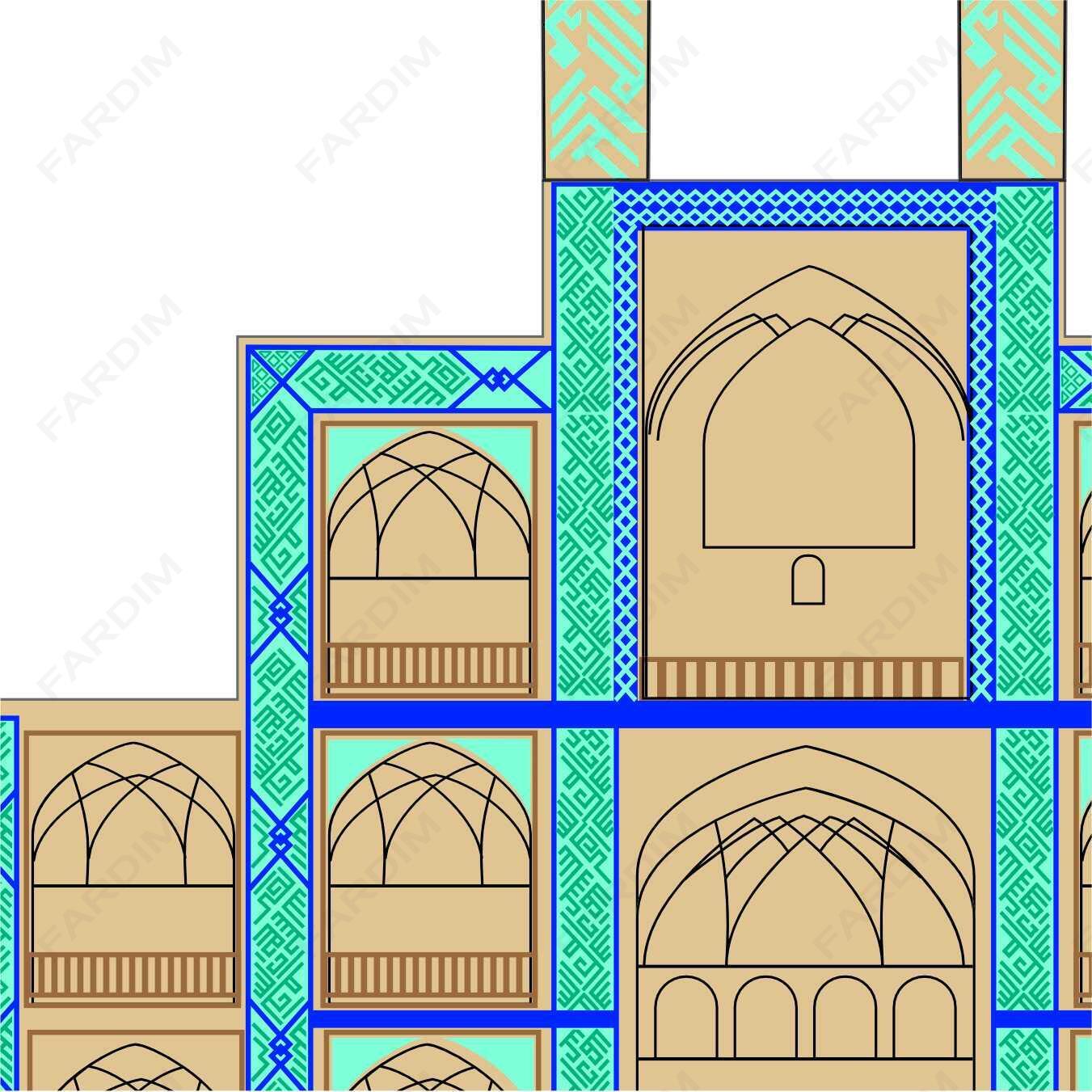 طرح وکتور میدان امیر چخماق یزد