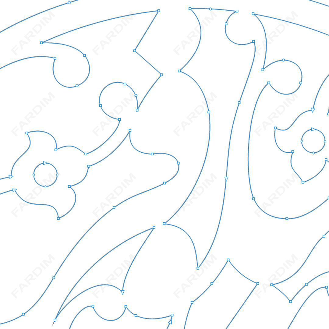 طرح وکتور تایپوگرافی و حروف نگاری خوشنویسی شده با خط نستعلیق اسم نیلوفر