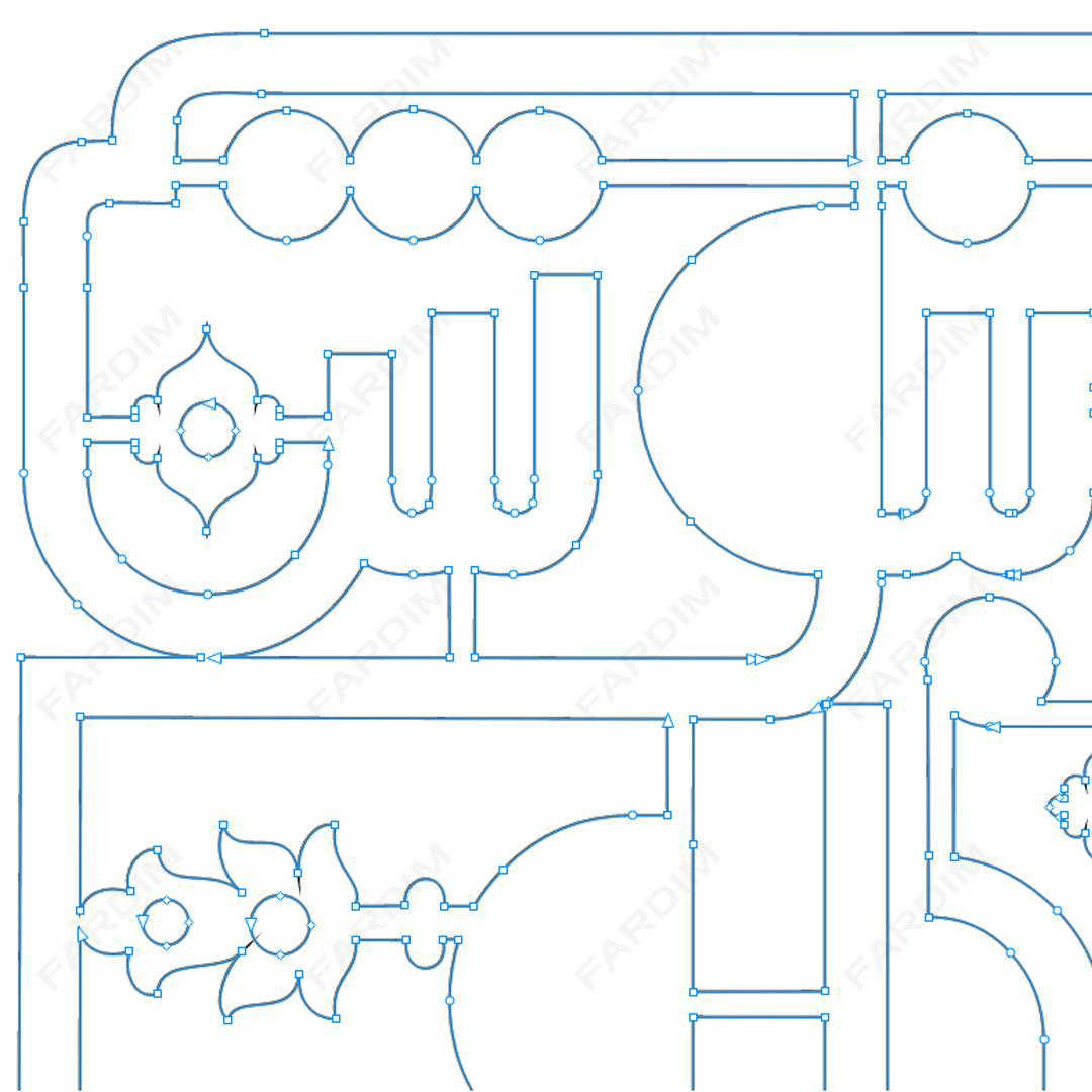 طرح وکتور تایپوگرافی و حروف نگاری خوشنویسی شده کد A132366