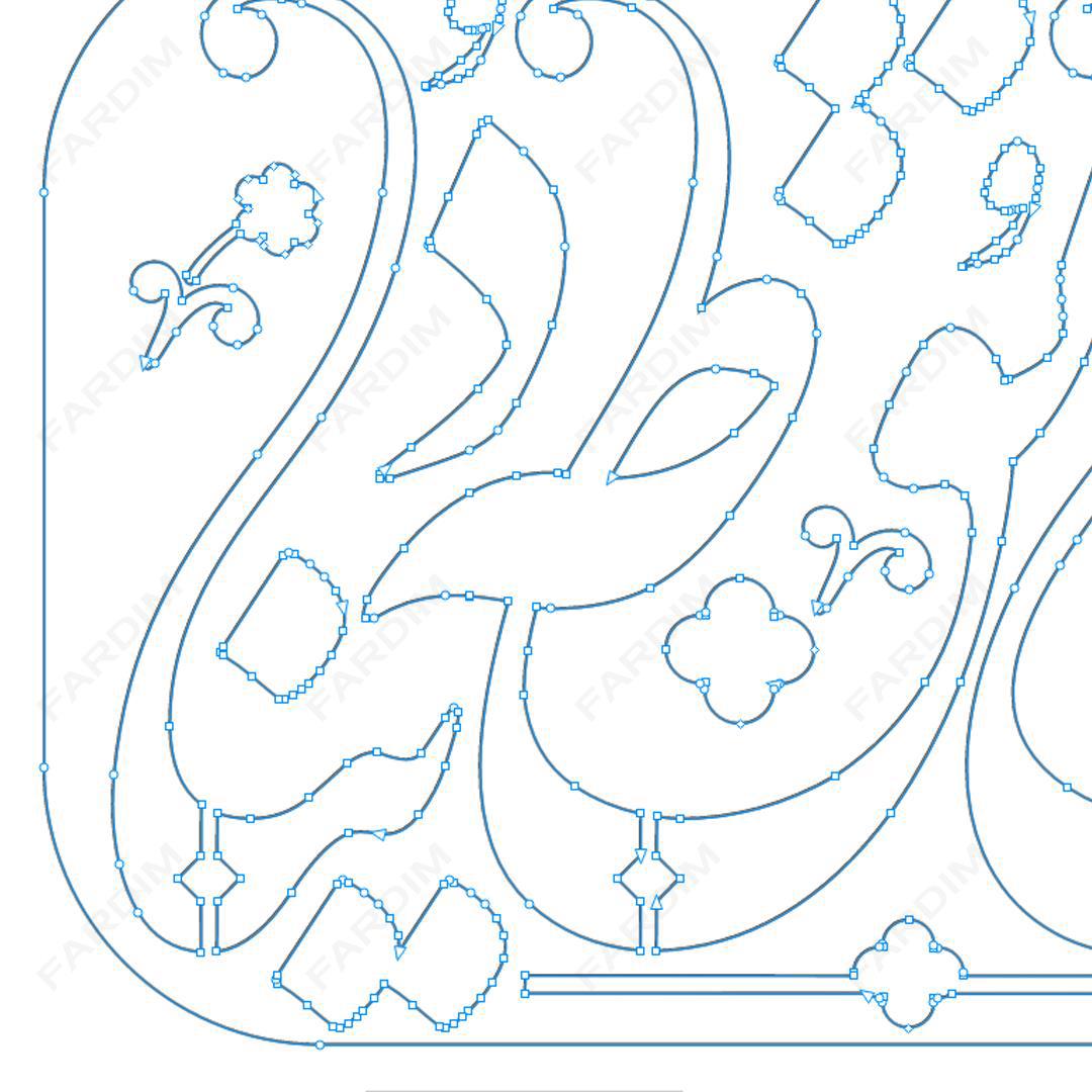 طرح وکتور تایپوگرافی و حروف نگاری خوشنویسی شده کد A132370