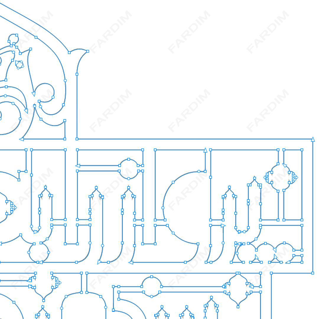 طرح وکتور تایپوگرافی و حروف نگاری خوشنویسی شده کد A132371