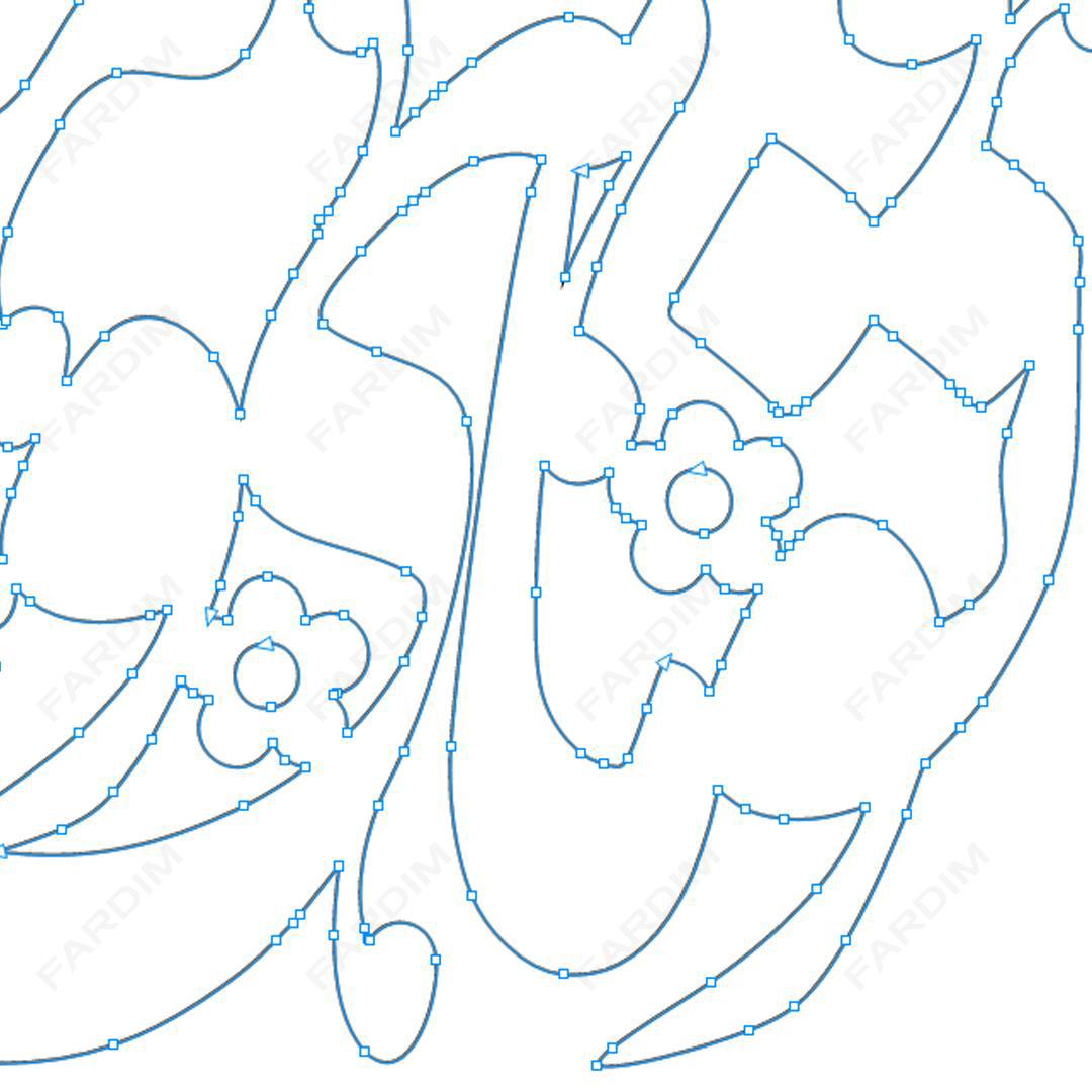 طرح وکتور تایپوگرافی و حروف نگاری خوشنویسی شده کد A132375