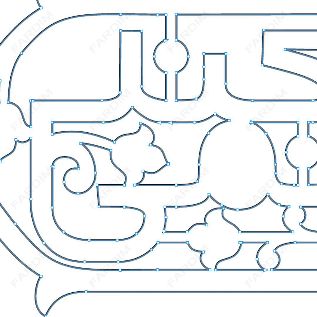 طرح وکتور تایپوگرافی و حروف نگاری خوشنویسی شده کد A132379