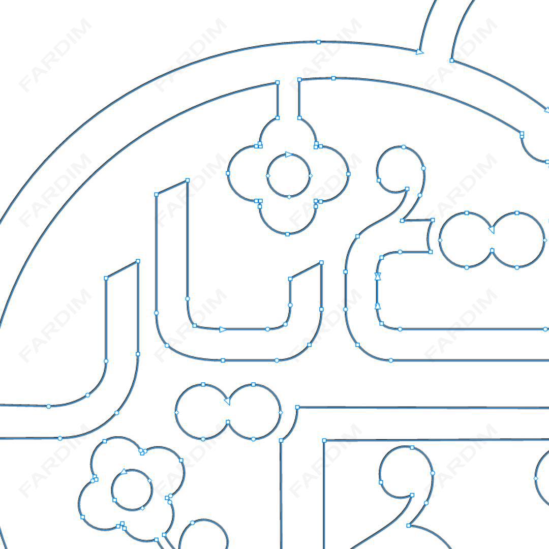 طرح وکتور تایپوگرافی و حروف نگاری خوشنویسی شده عبارت ( حضرت یار فقط تو )