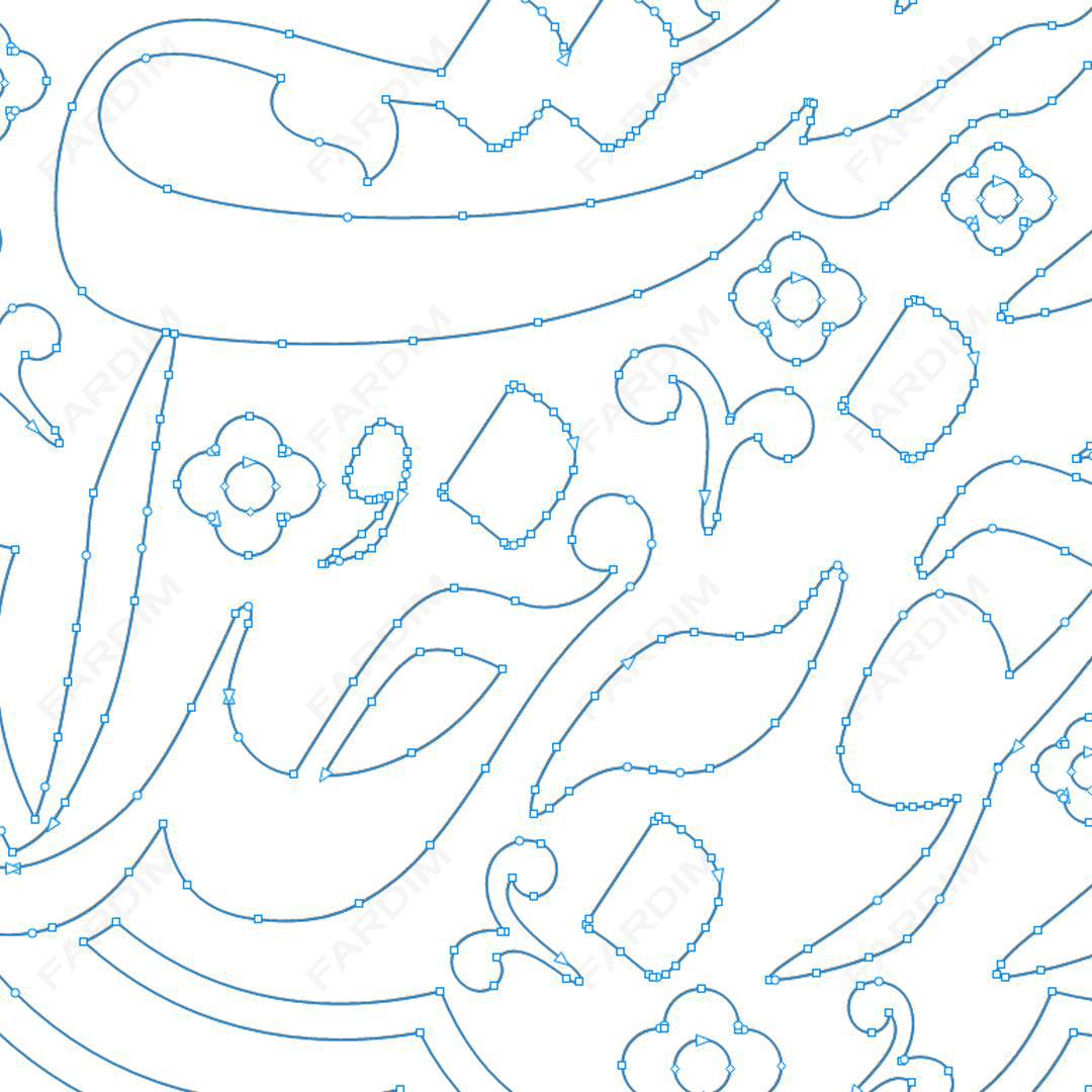 طرح وکتور تایپوگرافی و حروف نگاری خوشنویسی شده عبارت ( کار خوبه خدا درست کنه )