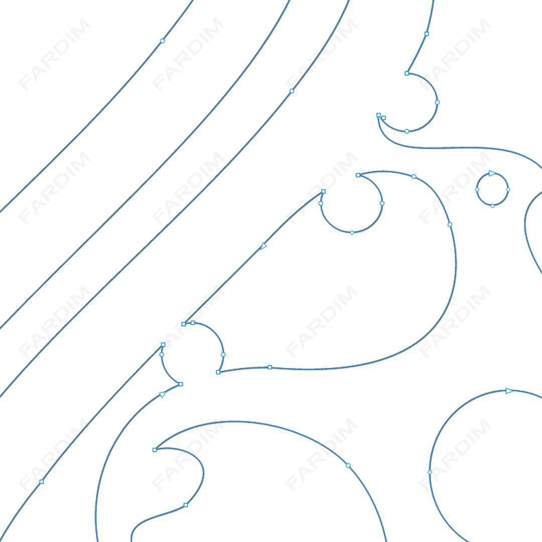 وکتور طرح نگاره گل و مرغ کد A132415