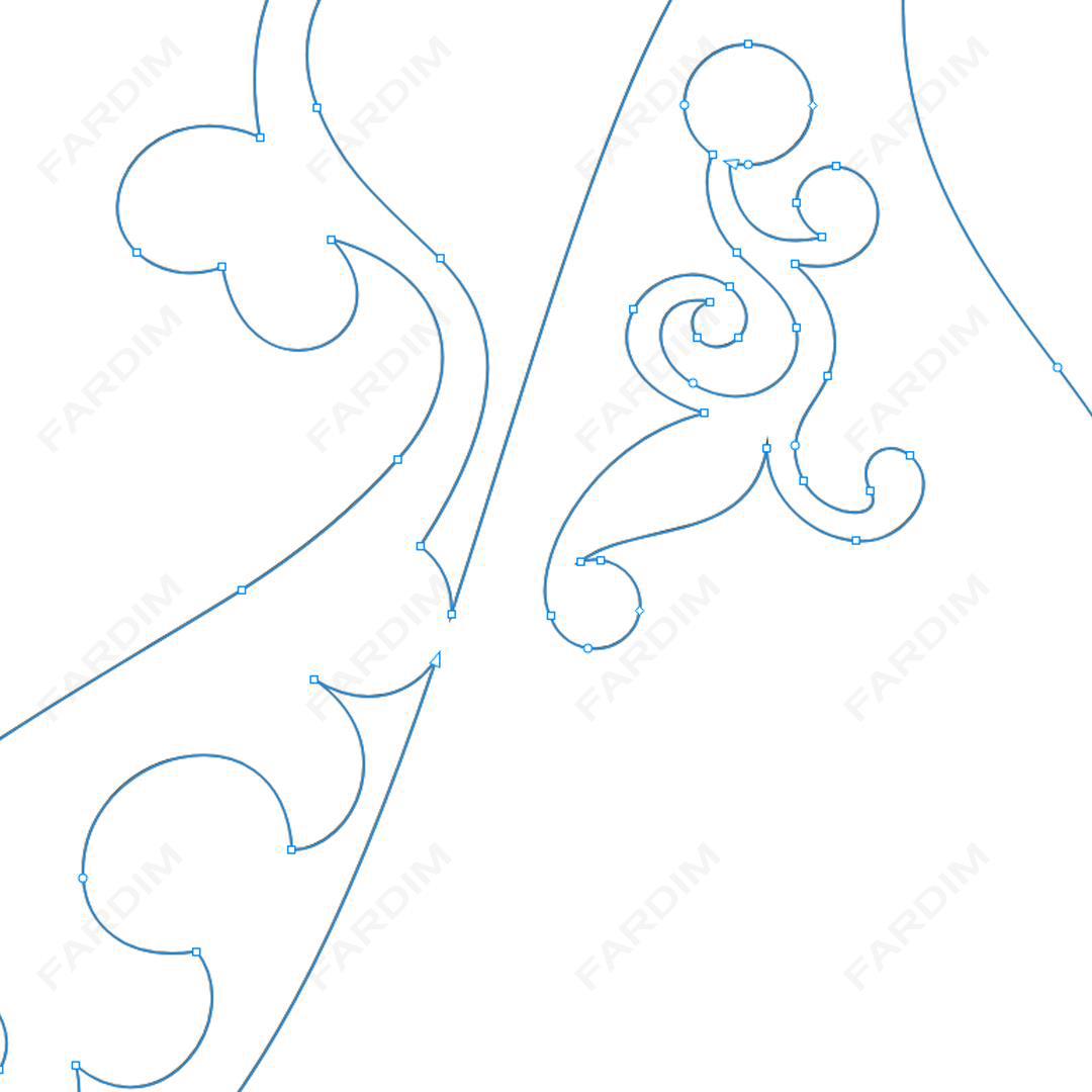 وکتور طرح نگاره گل و مرغ کد A132418