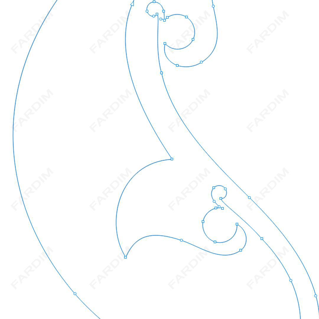 وکتور طرح نگاره گل و مرغ کد A132425