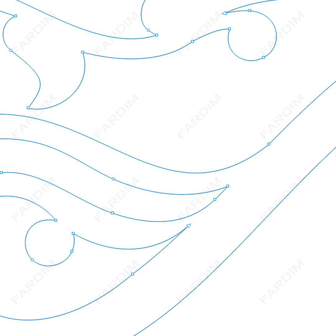 وکتور طرح نگاره گل و مرغ کد A132434