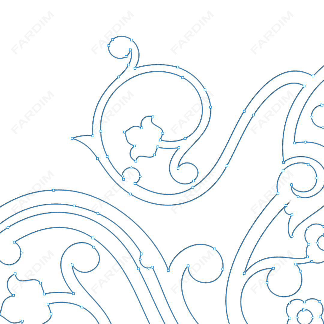 وکتور طرح نگاره گل و مرغ کد A132445