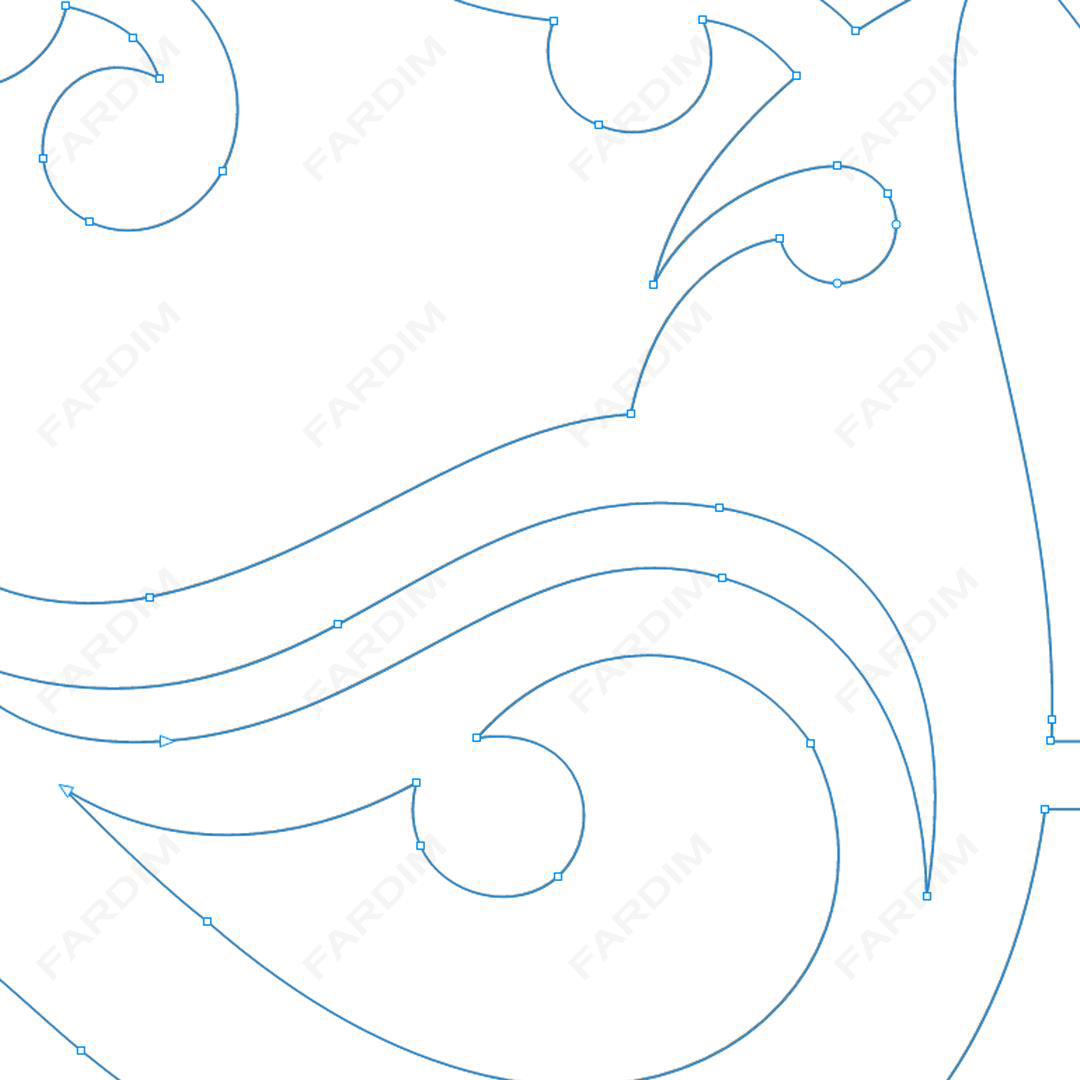 وکتور طرح نگاره گل و مرغ کد A132448