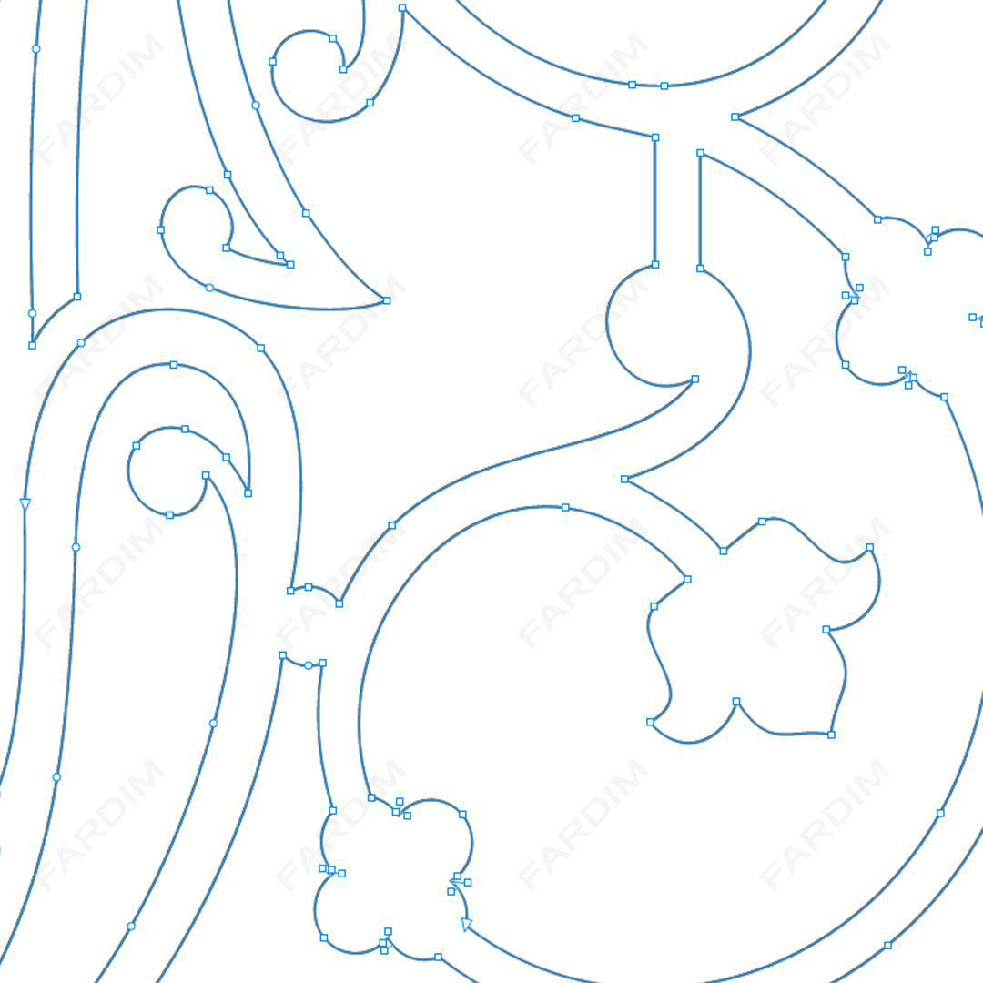 وکتور طرح نگاره گل و مرغ کد A132449