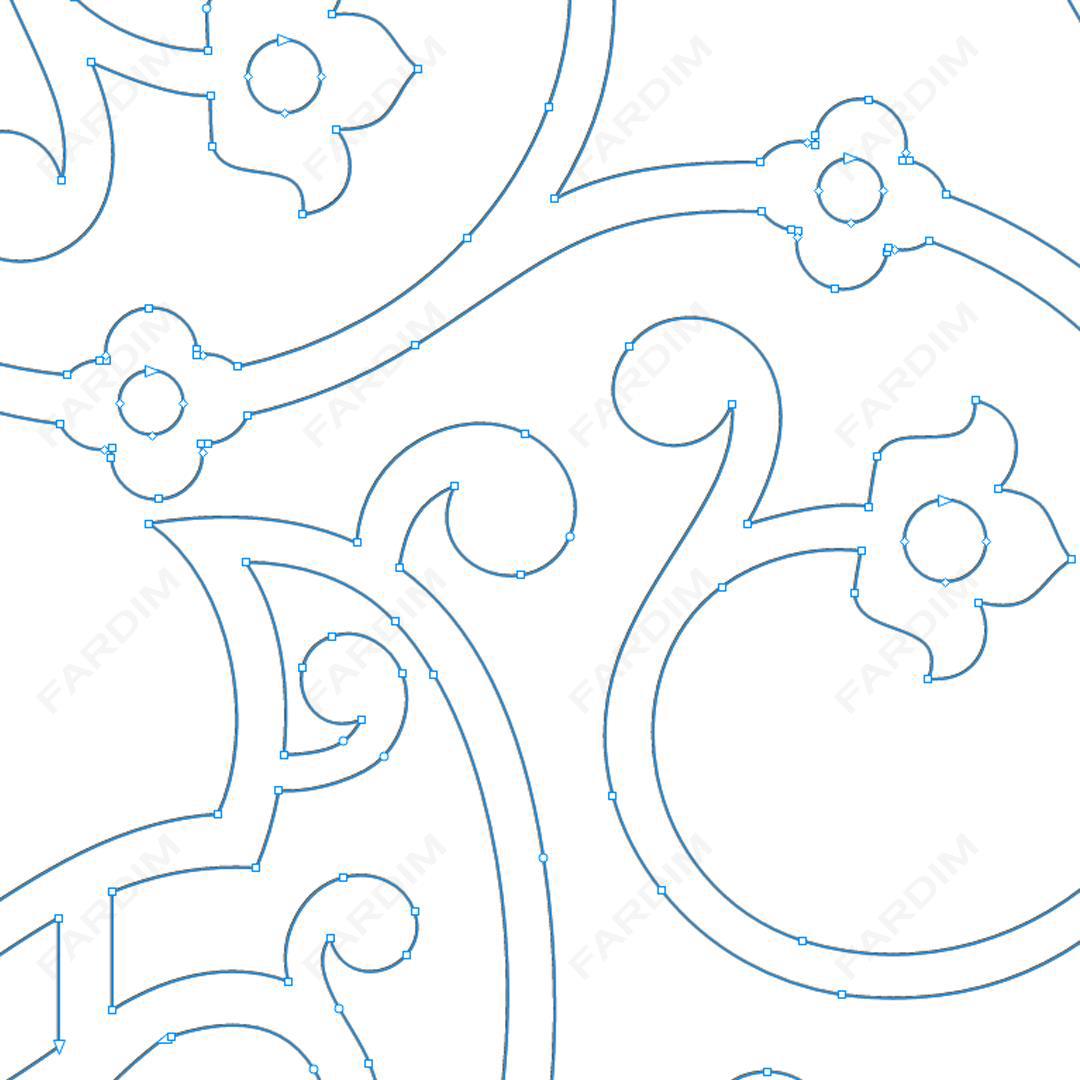 وکتور طرح نگاره قاب گل و مرغ کد A132452