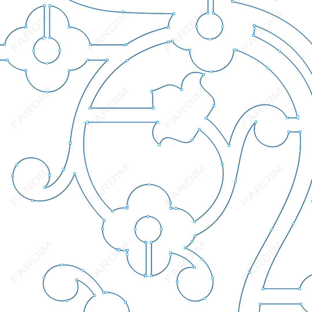 وکتور طرح نگاره قاب گل و مرغ کد A132459